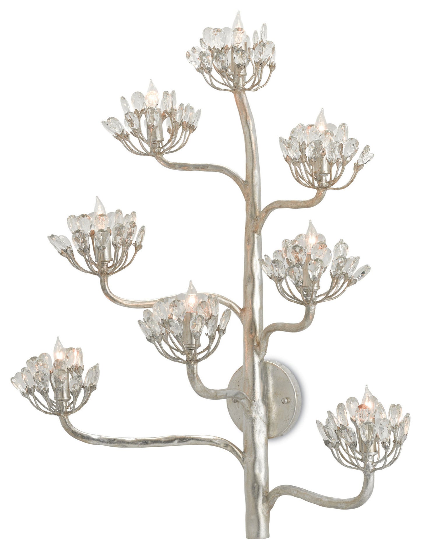 Agave Americana Silver Wall SconceBy Currey & Company