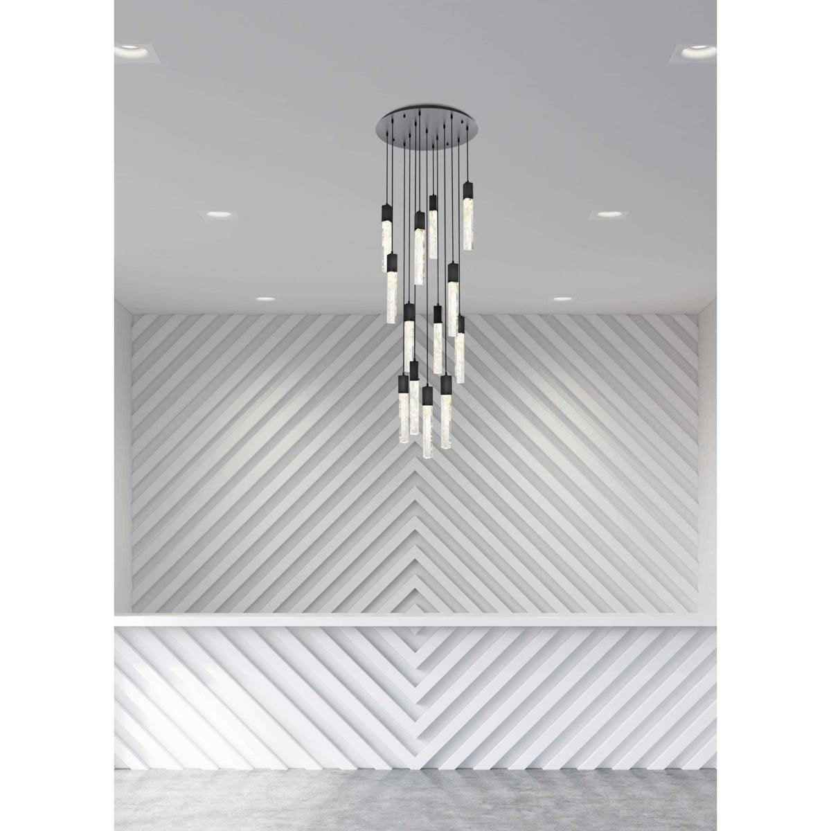 Aurora 13 Light Chandelier, BlackBy Elegant Furniture & Lighting