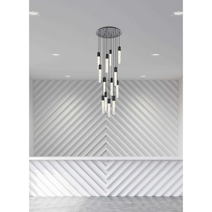 Aurora 13 Light Chandelier, BlackBy Elegant Furniture & Lighting