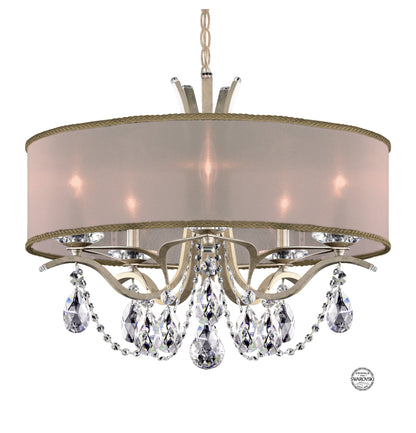 Schonbek Va8305N-48S2 5 Light Crystal Chandelier, Antique SilverBy Schonbek
