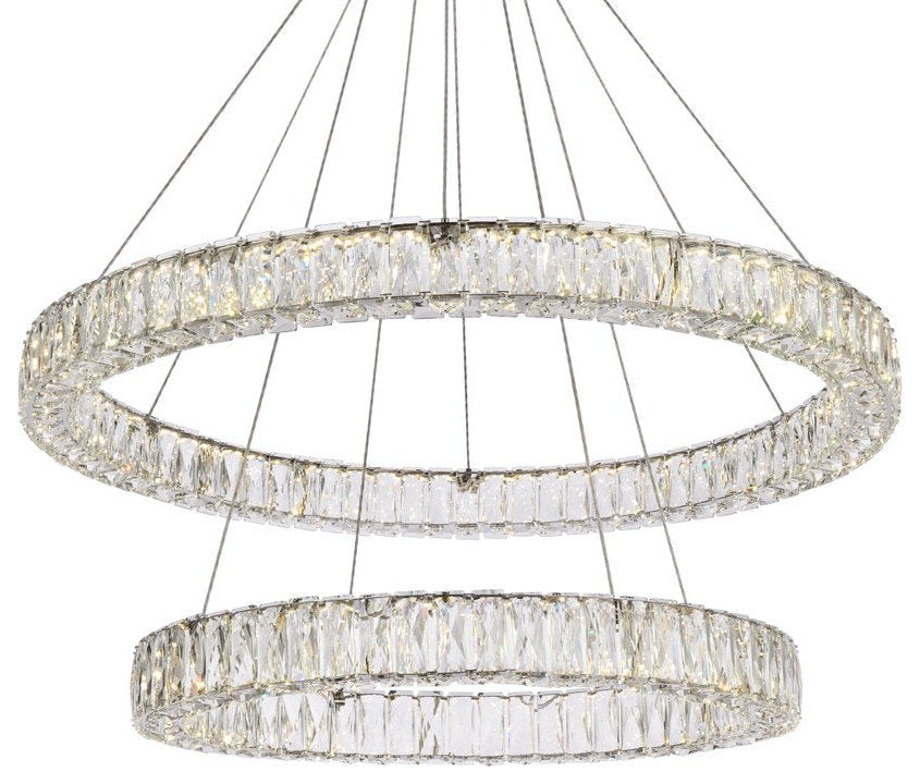 Modern Chrome 2-Light ChandelierBy Home Living