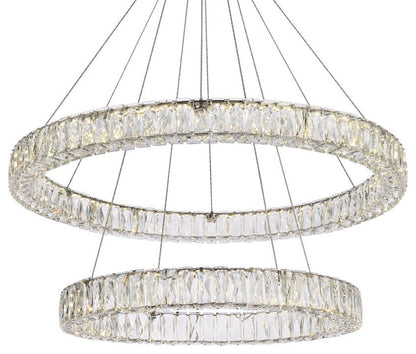 Modern Chrome 2-Light ChandelierBy Home Living