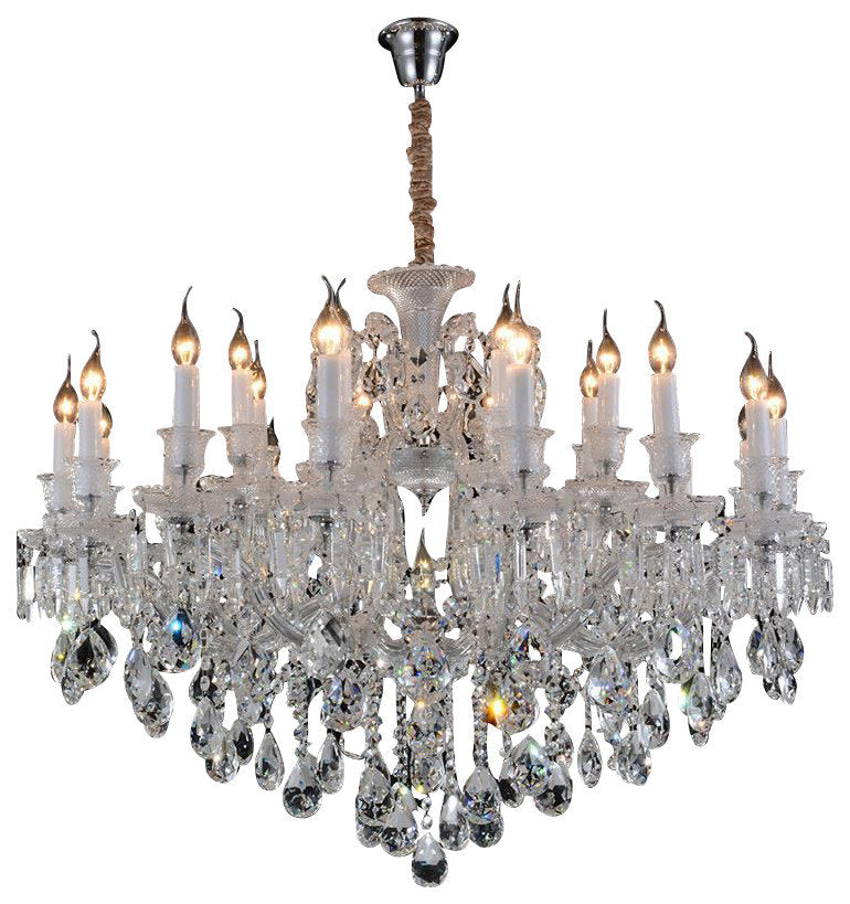 Aico Lighting Chambord 19 Light Chandelier in Clear and ChromeBy Michael Amini