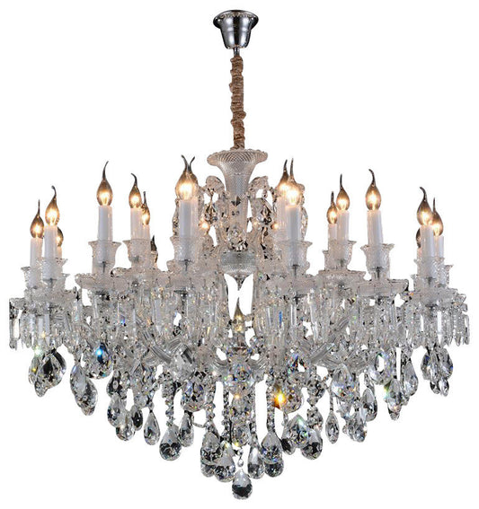 Aico Lighting Chambord 19 Light Chandelier in Clear and ChromeBy Michael Amini