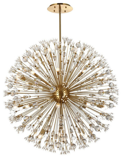 Elegant Lighting 2500D50 Vera 34 Light 50"W Crystal Sputnik - BlackBy Elegant Furniture & Lighting