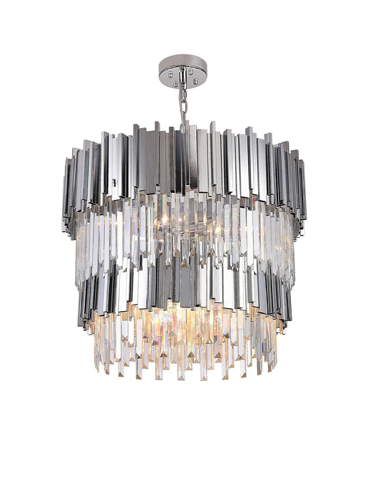 27.5"D 12-Light Chrome Crystal ChandelierBy Design Living