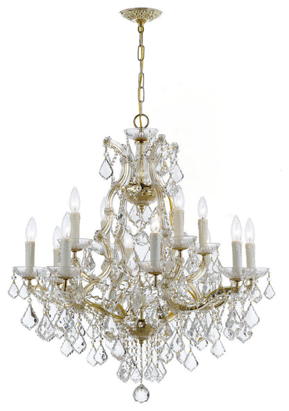 Maria Theresa 13-Light 27" Traditional Chandelier in Gold with Clear Hand CutBy Crystorama Lighting