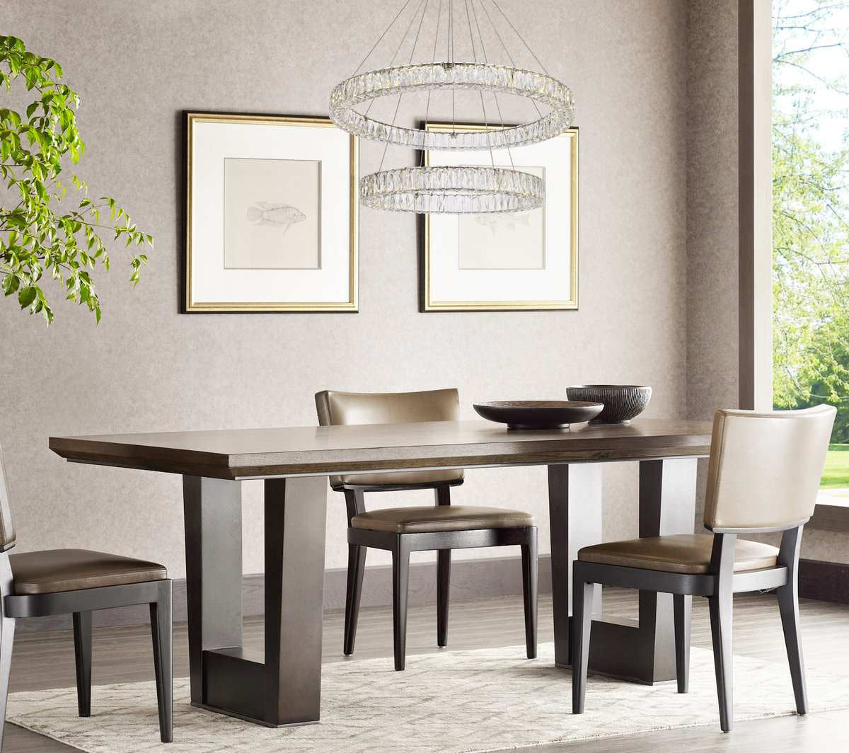 Modern Chrome 2-Light ChandelierBy Home Living
