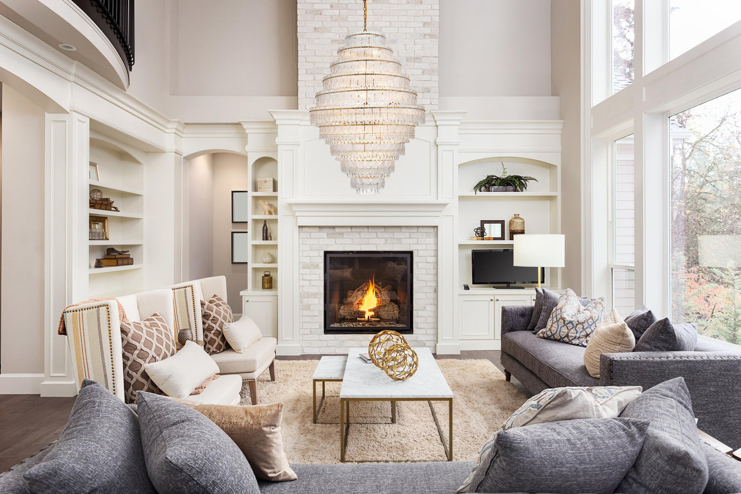 Home Living 42" Chandelier, Satin GoldBy Home Living