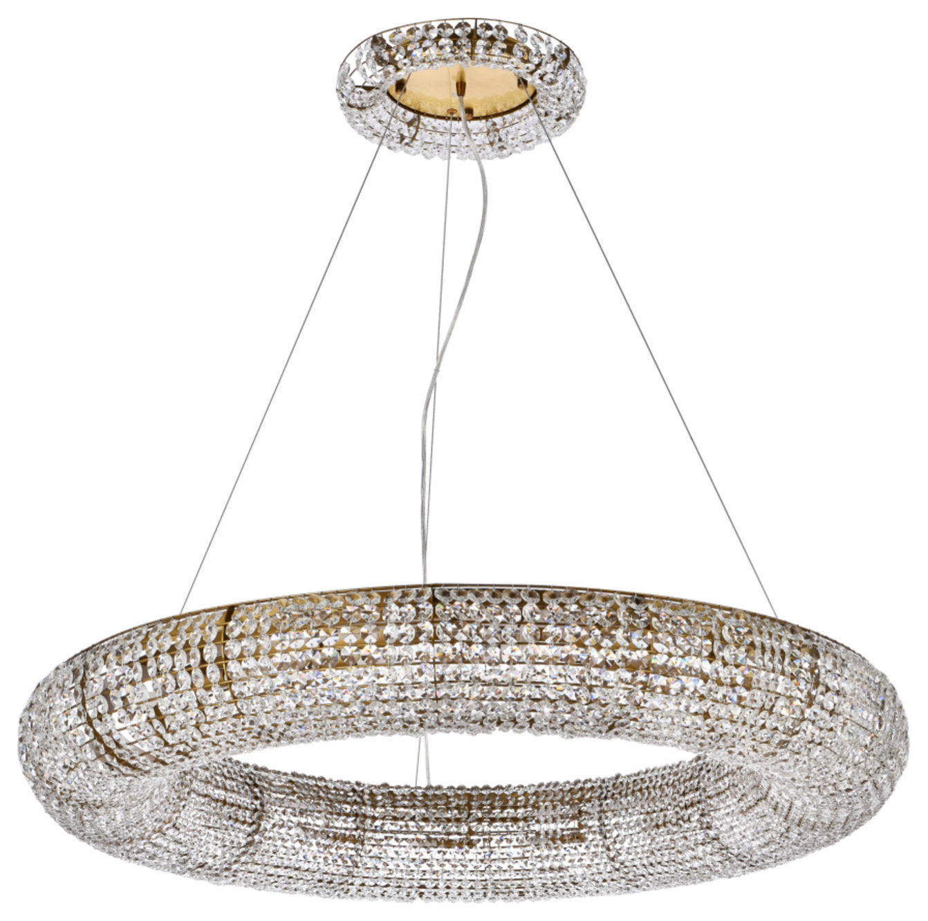 Elegant Lighting 2114G41/RC Paris 18 Light 41"W Crystal Ring - ChromeBy Elegant Furniture & Lighting