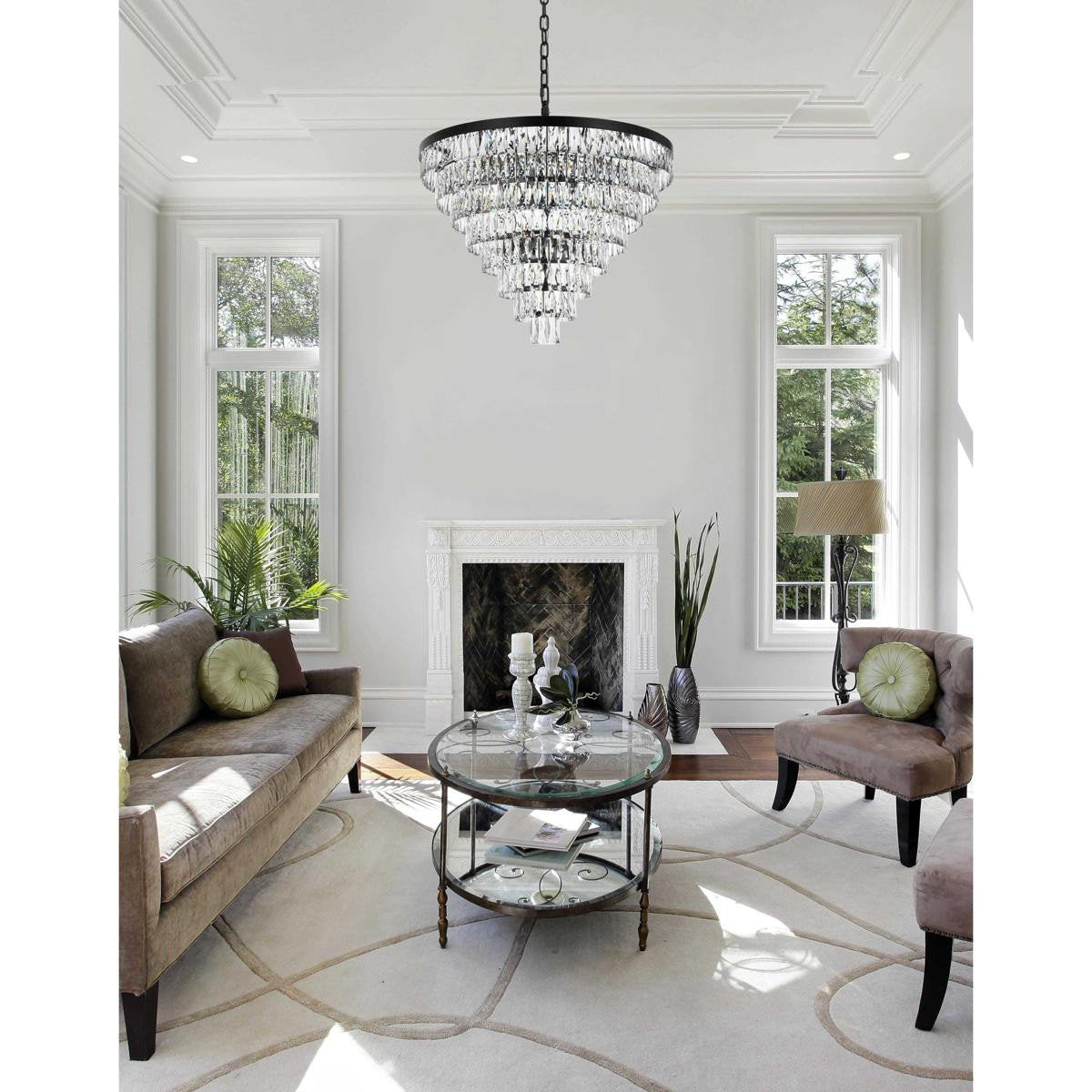 Josephine 29 Light Chandelier, BlackBy Elegant Furniture & Lighting