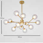 9 Lights Glass LED Modern Chandeliers Ceiling Lights Pendant Light