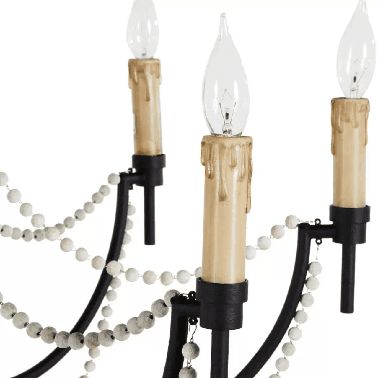 Grand Lotus Oval White Chandelier