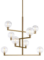 Gambit Chandelier, 1-Light, Aged Brass, 35.3"W (700GMBCR 70DN4W1)