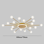 24 Lights LED Glass Metal Nordic Hanging Ceiling Lights Pendant Lights