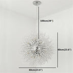 Chic Modern Metal Crystal Globe Design Chandeliers Kitchen Lighting Dining Room Lighting Ceiling Light 1 Bulb