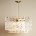 Exposition Brushed Brass Chandelier