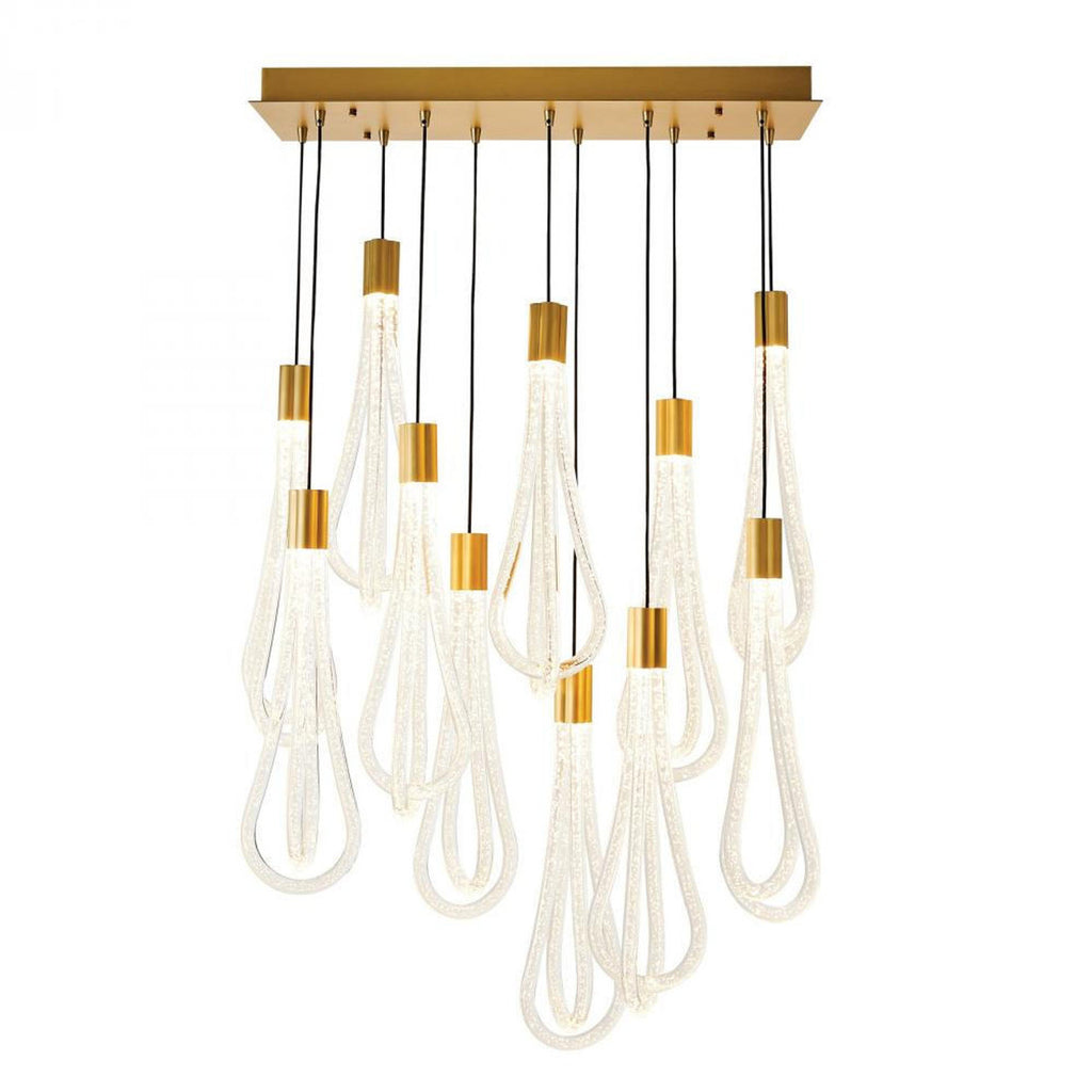 Layered Raindrop LED Chandelier