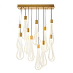 Layered Raindrop LED Chandelier