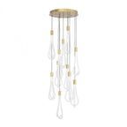 Round Layered Raindrop LED Chandelier