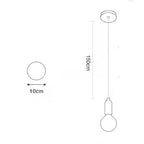 Acrylic Bubble Globe LED Modern Pendant Light Hanging Lamp Island Lights