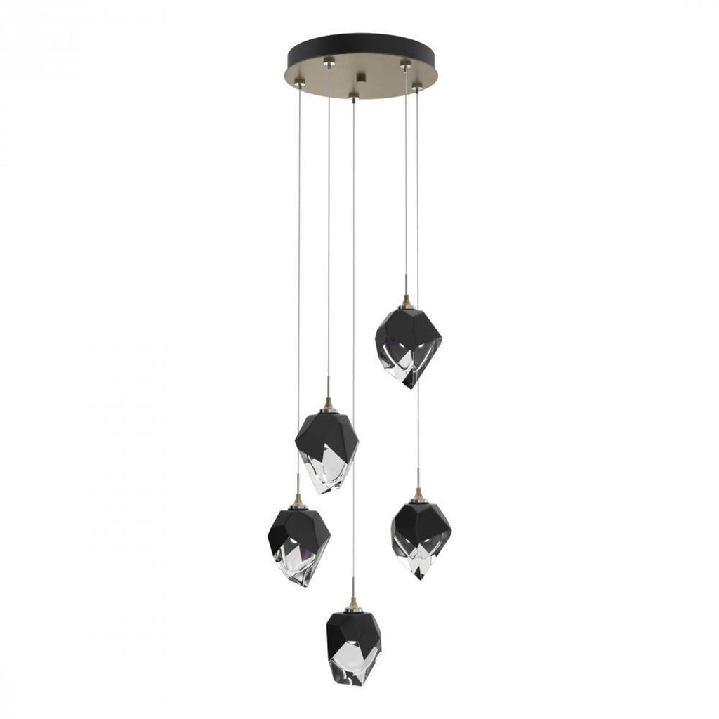 Chrysalis Pendant, 5-Light, Oil Rubbed Bronze, Black Polished Crystal, 15.4"W (131137-SKT-STND-14-BP0754 5YZTFM)