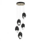 Chrysalis Pendant, 5-Light, Black, Black Polished Crystal, 16.1"W (131138-SKT-STND-10-BP0755 5YZTGW)