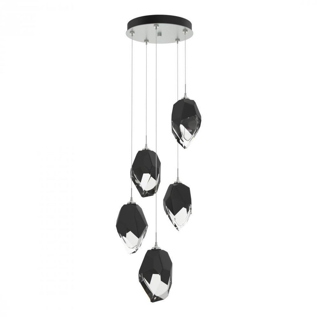 Chrysalis Pendant, 5-Light, Oil Rubbed Bronze, Black Polished Crystal, 16.1"W (131138-SKT-STND-14-BP0755 5YZTH0)