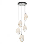 Chrysalis Pendant, 5-Light, Black, White Polished Crystal, 16.1"W (131138-SKT-STND-10-WP0755 5YZTGV)