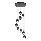 Chrysalis Pendant, 9-Light, Bronze, Black Polished Crystal, 20.5"W (131140-SKT-STND-05-BP0754 5YZUFH)