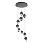 Chrysalis Pendant, 9-Light, Dark Smoke, White Polished Crystal, 20.5"W (131140-SKT-STND-07-WP0754 5YZUFL)