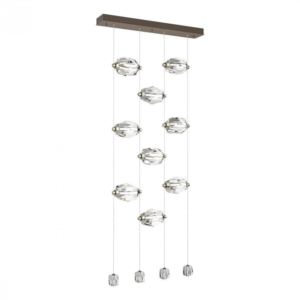 Chrysalis Pendant, 9-Light, Black, White Polished Crystal, 20.5"W (131140-SKT-STND-10-WP0754 5YZUFQ)