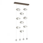 Chrysalis Pendant, 9-Light, Black, White Polished Crystal, 20.5"W (131140-SKT-STND-10-WP0754 5YZUFQ)