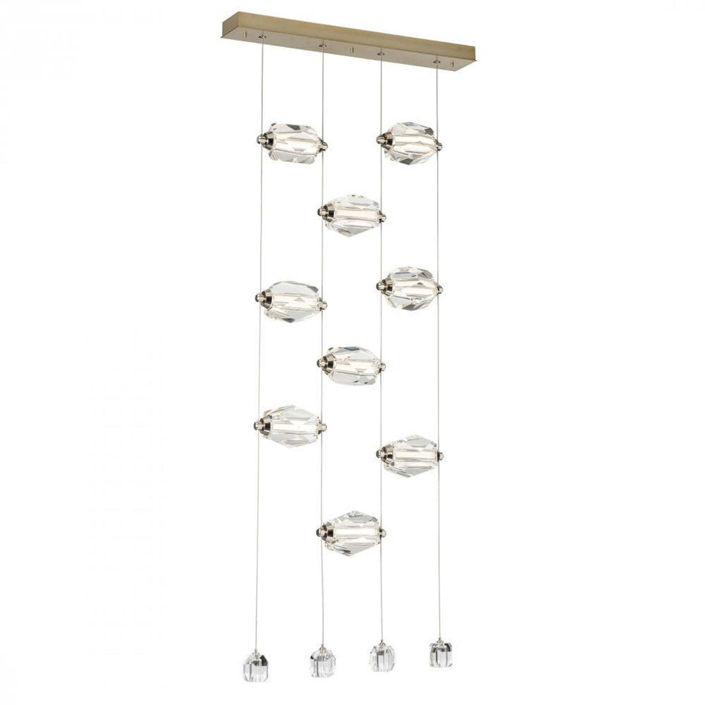 Baronet Pendant,  8 Light,  Polished Stainless Steel, Clear Optic Crystal (BN1033N-401O 1JD25A)