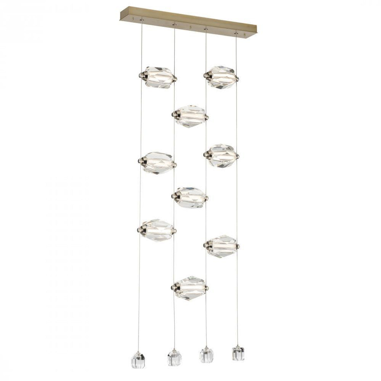 Baronet Pendant,  8 Light,  Polished Stainless Steel, Clear Optic Crystal (BN1033N-401O 1JD25A)