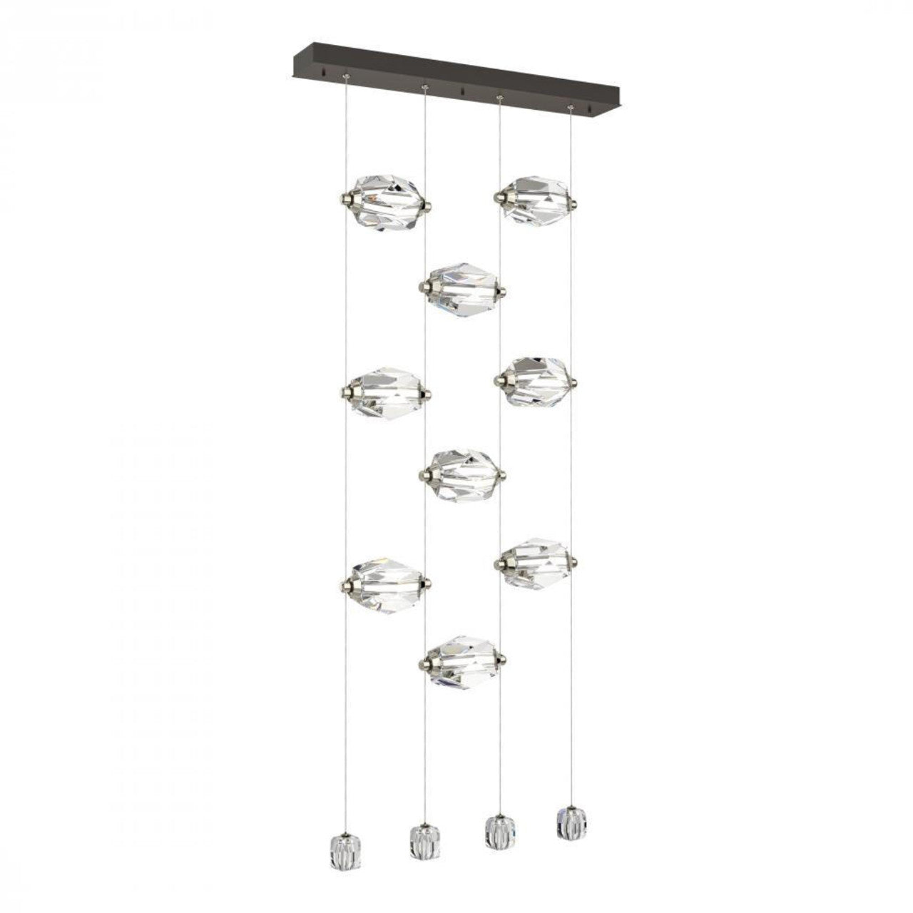 Chrysalis Pendant, 9-Light, Oil Rubbed Bronze, White Polished Crystal, 20.5"W (131140-SKT-STND-14-WP0754 5YZUFV)