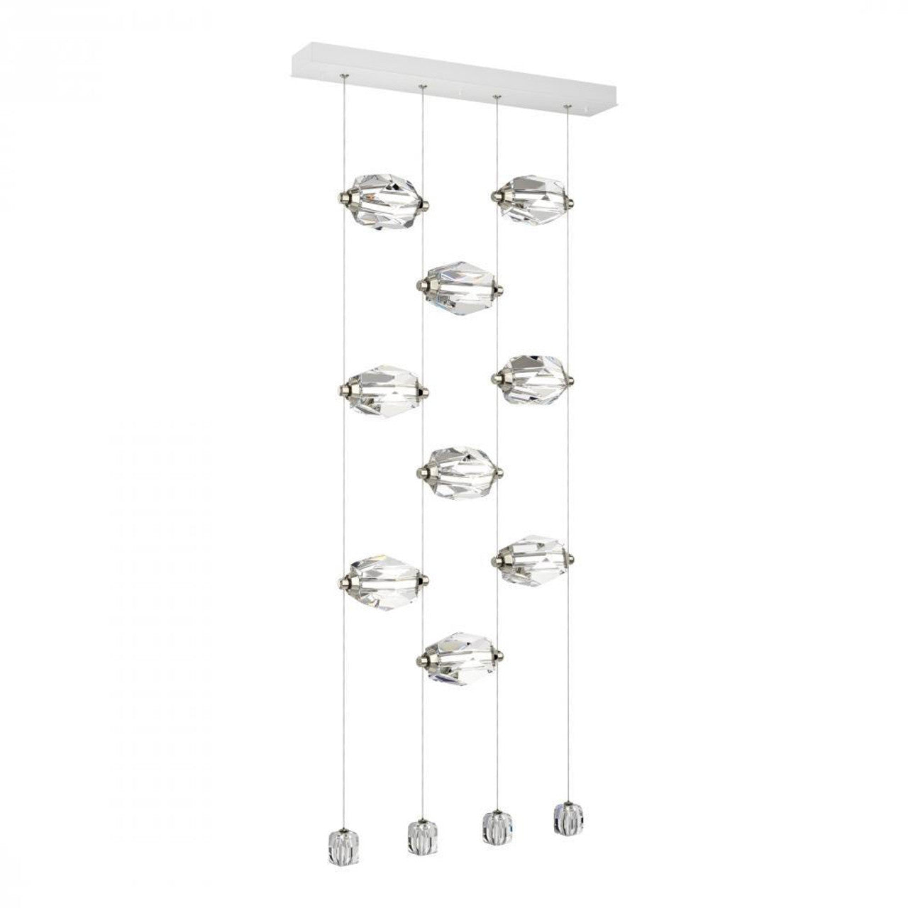 Chrysalis Pendant, 9-Light, Dark Smoke, White Polished Crystal, 20.5"W (131140-SKT-STND-07-WP0754 5YZUFL)