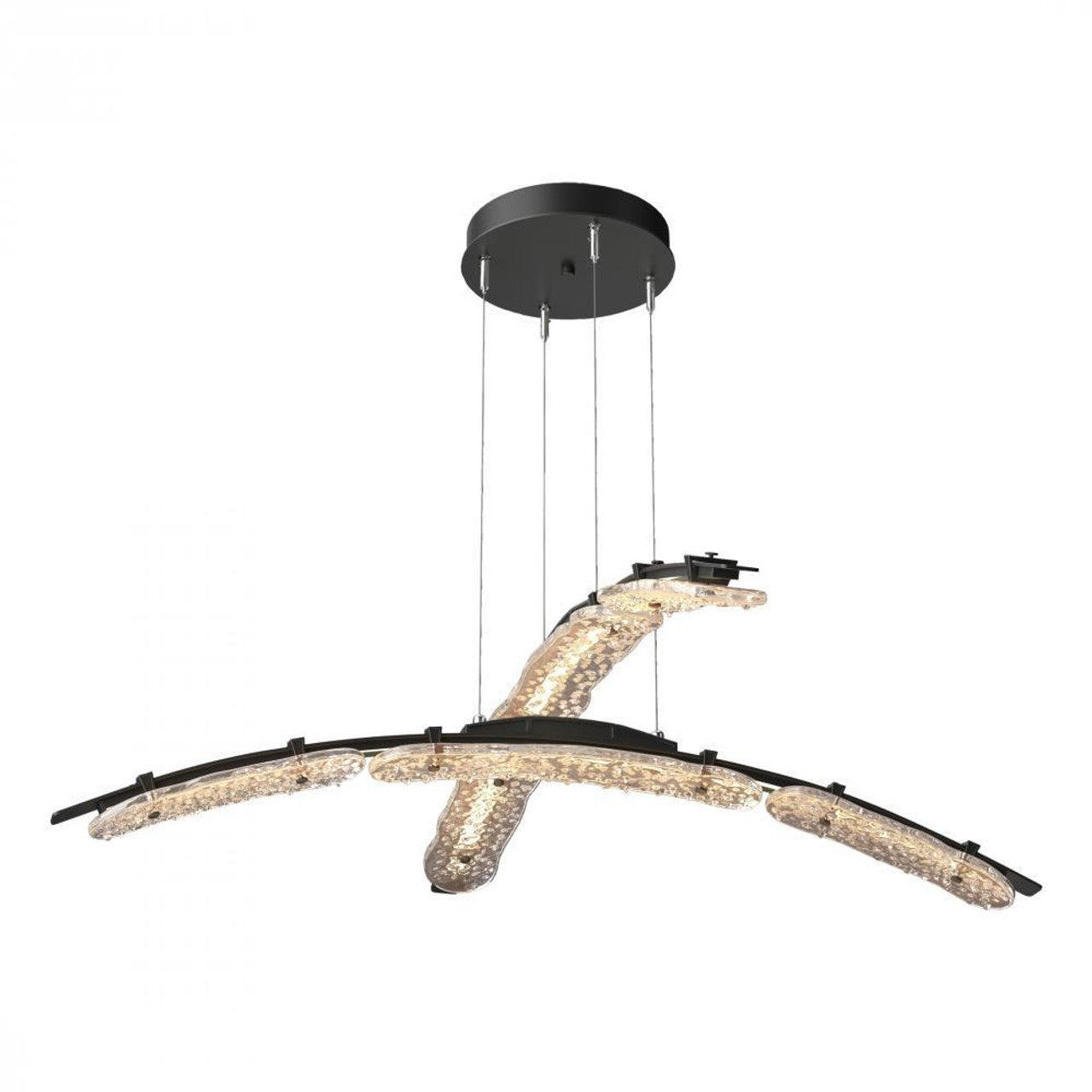 Glissade Double Large Pendant, LED, Oil Rubbed Bronze, Clear, 43.5"W (137587-LED-STND-14-ZM0749 5Z3119)
