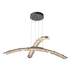 Glissade Double Large Pendant, LED, Oil Rubbed Bronze, Clear, 43.5"W (137587-LED-STND-14-ZM0749 5Z3119)