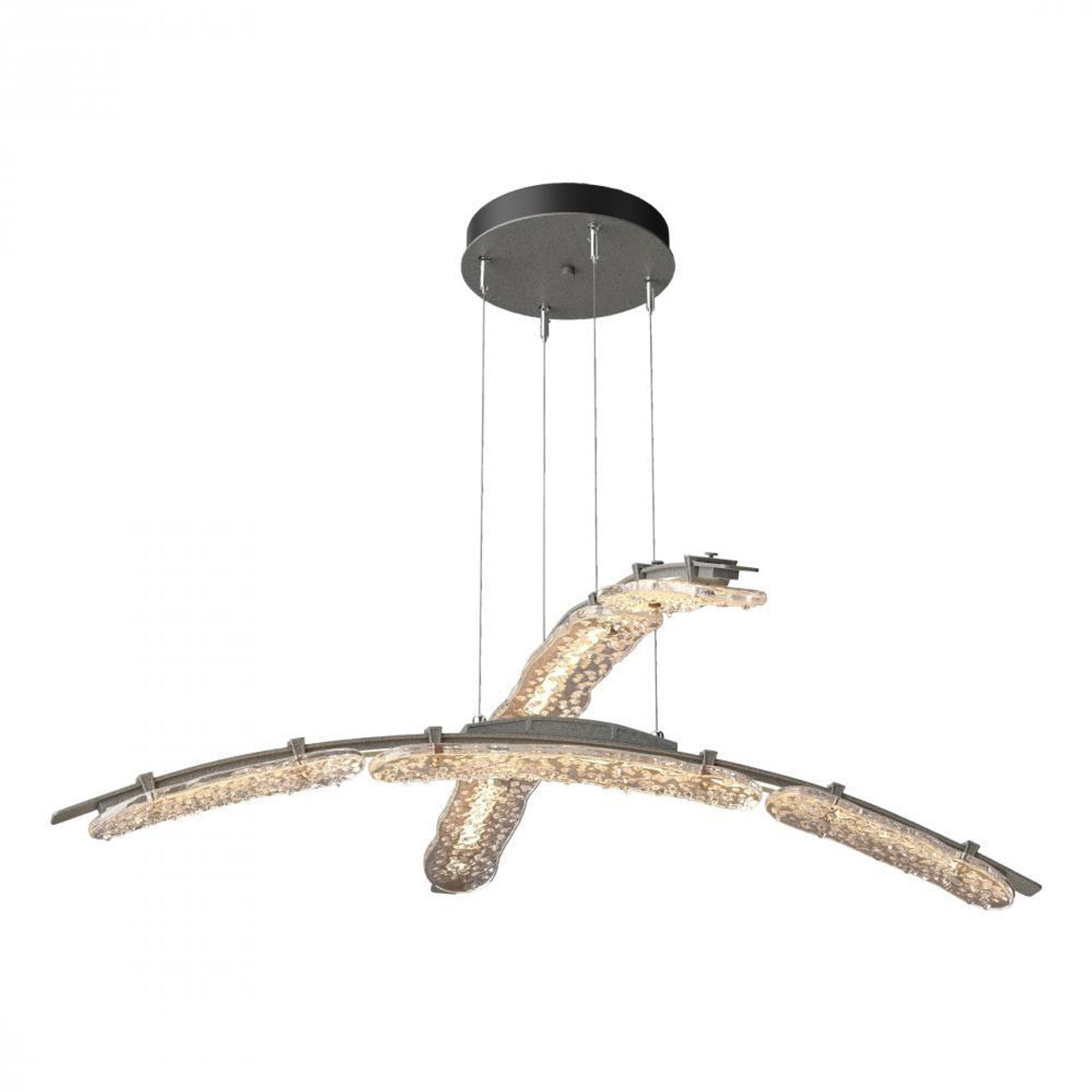 Glissade Double Large Pendant, LED, Oil Rubbed Bronze, Clear, 43.5"W (137587-LED-STND-14-ZM0749 5Z3119)