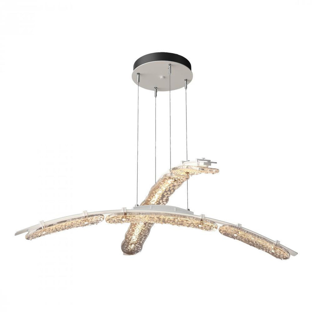 Glissade Large Pendant, LED, Black, Clear, 43.5"W (137586-LED-STND-10-ZM0749 5Z310X)