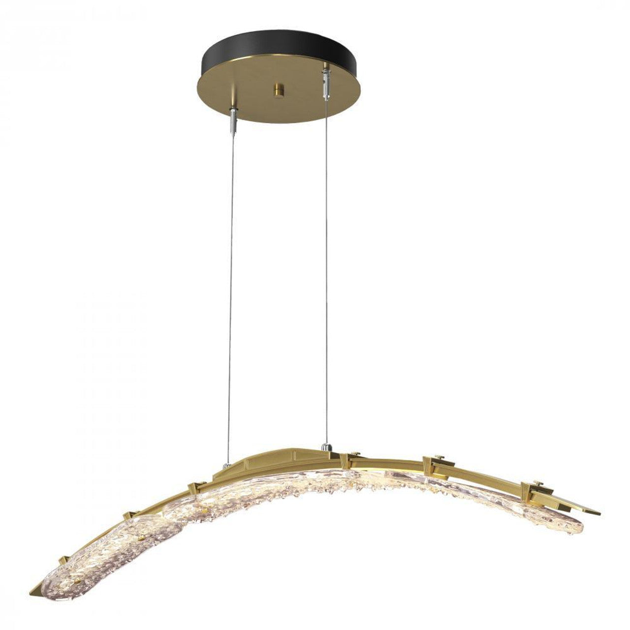 Glissade Large Pendant, LED, Dark Smoke, Clear, 43.5"W (137586-LED-STND-07-ZM0749 5Z310W)