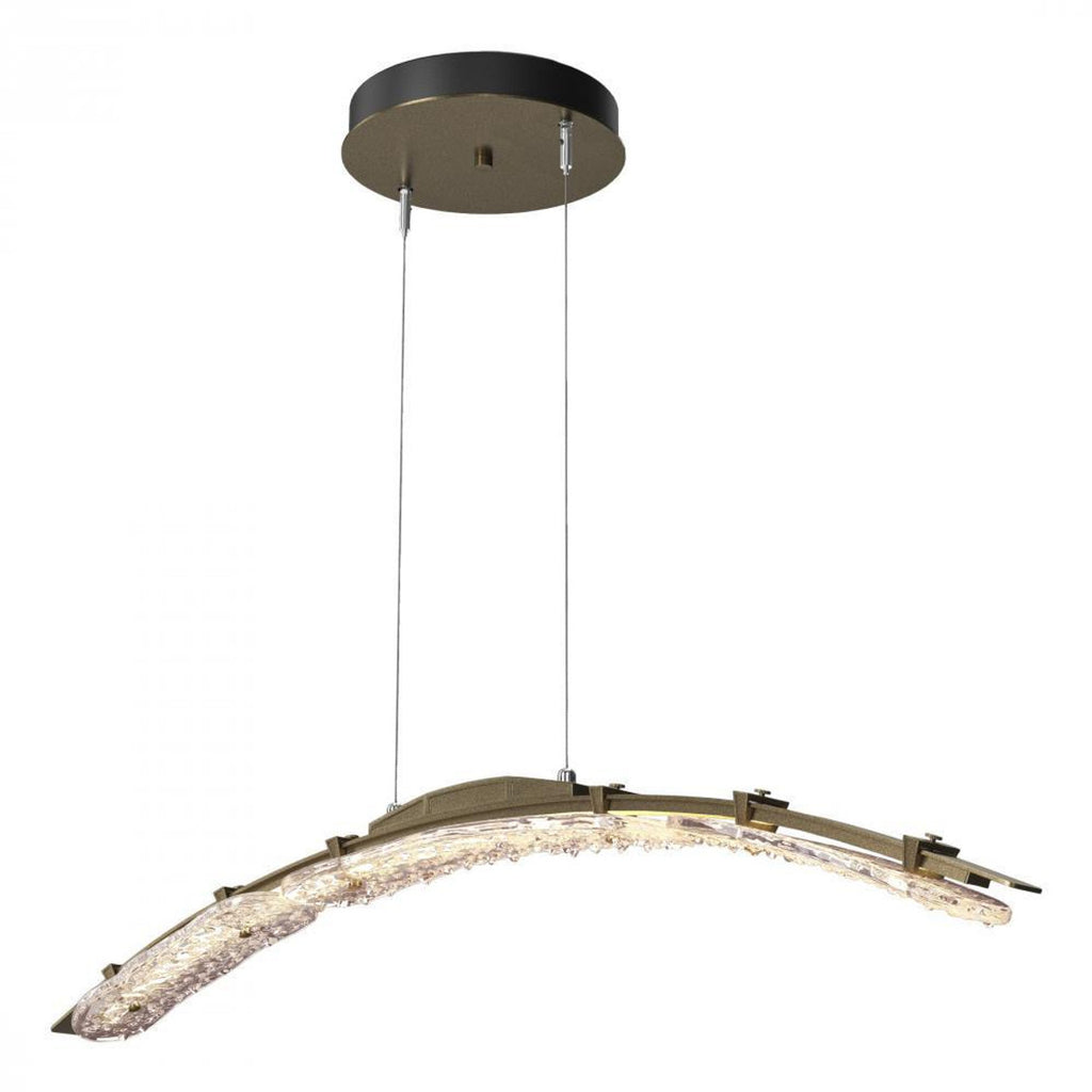 Glissade Large Pendant, LED, Dark Smoke, Clear, 43.5"W (137586-LED-STND-07-ZM0749 5Z310W)