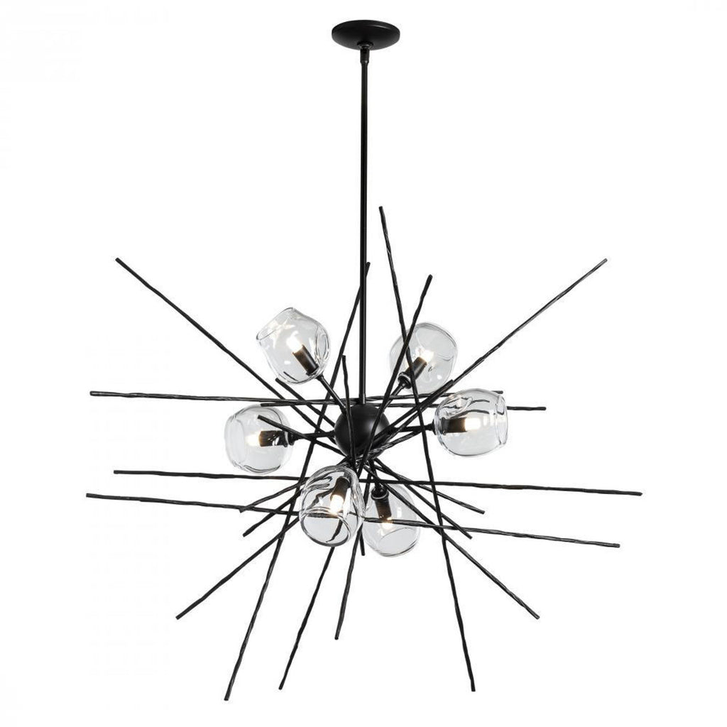 Griffin Stardust Pendant, 6-Lights, Dark Smoke, Clear, 39.2"W (131590-SKT-MULT-07-ZM0709 5YZYDJ)