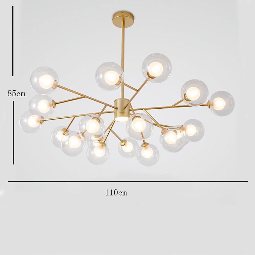 9 Lights Glass LED Modern Chandeliers Ceiling Lights Pendant Light