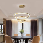 3 Circle Graduated Bedroom Pendant Lights Remote Control Pendant Lighting