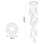 Acrylic Bubble Globe LED Modern Pendant Light Hanging Lamp Island Lights