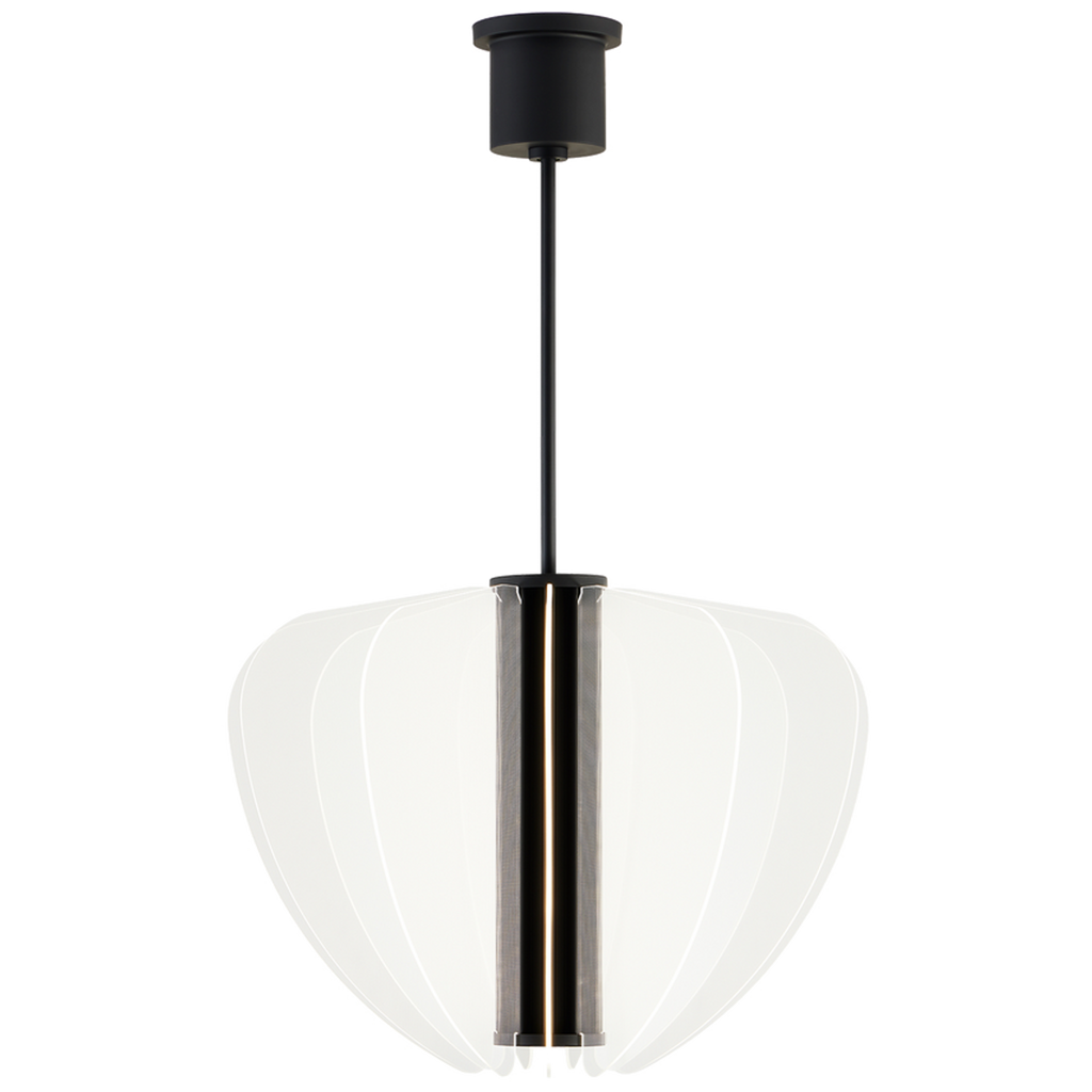 Nyra Chandelier, 1-Light, LED, Nightshade Black, Acrylic, 27.5"W (700NYR28B-LED930 70PDEUE)