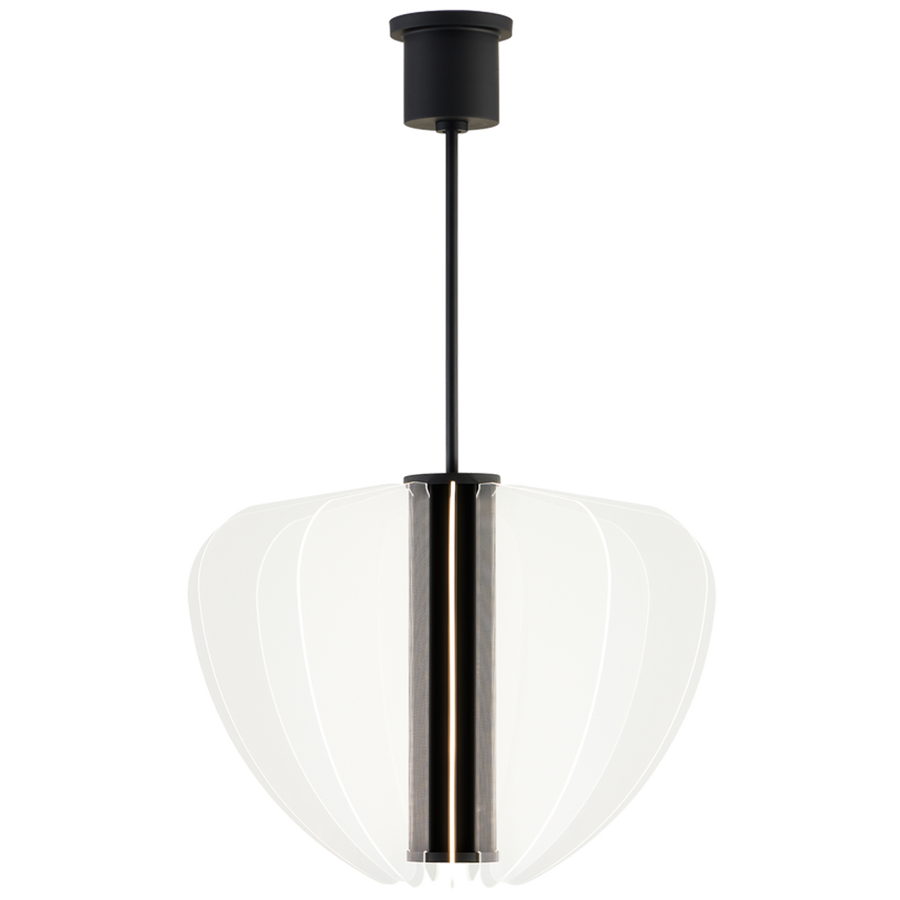 Nyra Chandelier, 1-Light, LED, Nightshade Black, Acrylic, 27.5"W (700NYR28B-LED930 70PDEUE)