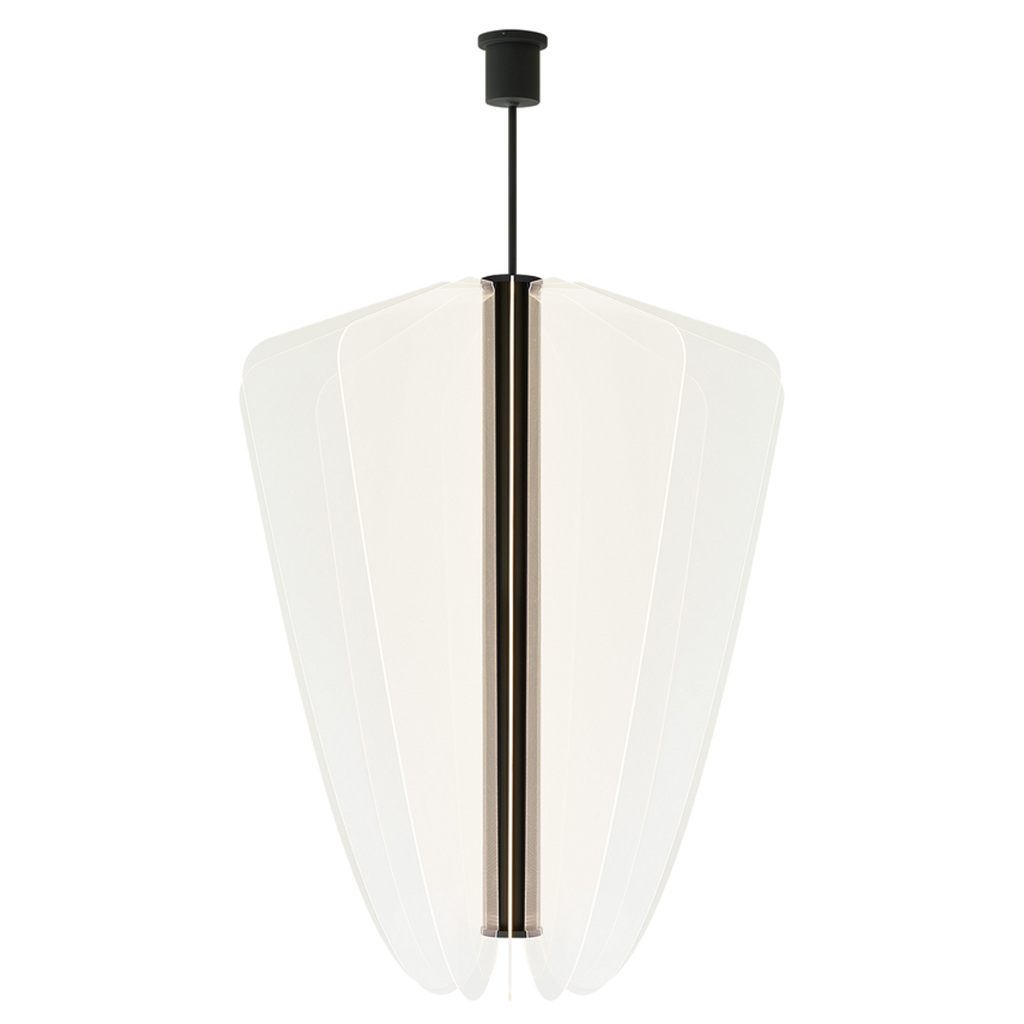 Nyra Chandelier, 1-Light, LED, Nightshade Black, Acrylic, 42.25"W (700NYR42B-LED930 70PDEUL)